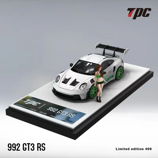 TPC - Porsche 911 GT3 RS - White & Green w/ Figure