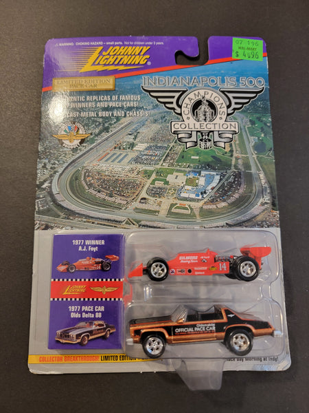 Johnny Lightning - A.J. Foyt Indy Car & 1977 Olds Delta 88 - 1996 Indianapolis 500 2-Pack