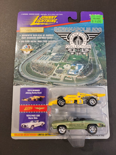 Johnny Lightning - Johnny Rutherford Indy Car & 1974 Hurst Olds Pace Car - 1996 Indianapolis 500 2-Pack