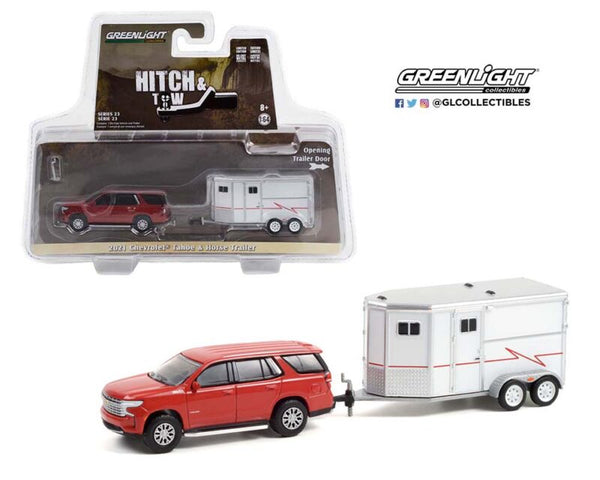 Greenlight - 2021 Chevrolet Tahoe & Horse Trailer - 2021 Hitch & Tow Series