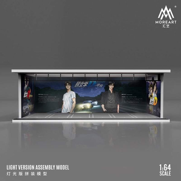 MoreArt - Initial D (Black) Parking Lot Scene Diorama w/ Led Lighting