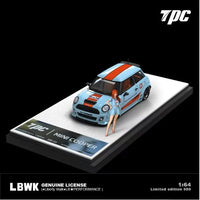 TPC - LBWK Mini Cooper "Gulf" w/ Figure *Limited to 499 Units*