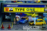 Magic City - Spoon Sports Type One / Two Story Car Park Diorama *1/64 Scale*
