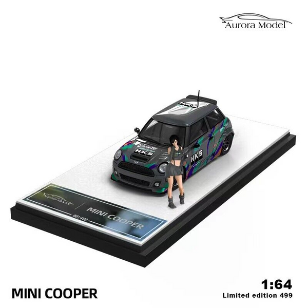 Aurora Model - LBWK Mini Cooper "HKS" w/ Figure